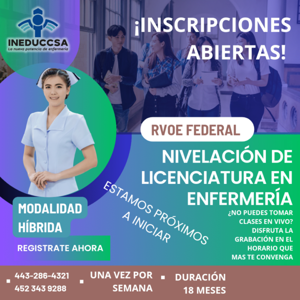 Licenciatura en enfermería (nivelación) comunicate al whatapp para inscribirte